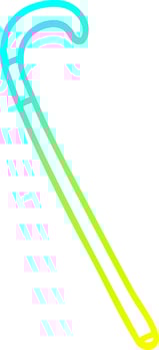 cold gradient line drawing cartoon walking stick vector
