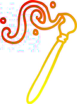 warm gradient line drawing cartoon paint brush vector