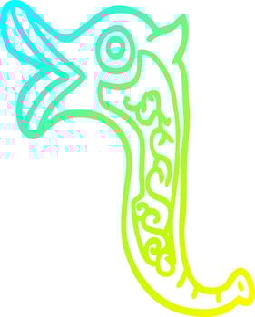 cold gradient line drawing cartoon war trumpet vector