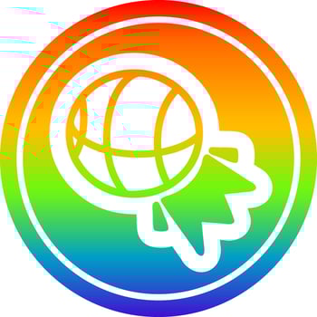 basketball sports in rainbow spectrum vector
