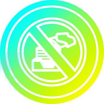 paperless office circular in cold gradient spectrum vector