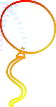 warm gradient line drawing cartoon balloon vector