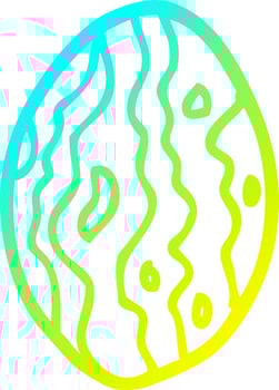 cold gradient line drawing cartoon almond nut vector