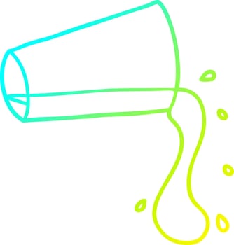 cold gradient line drawing cartoon cool drink of water vector
