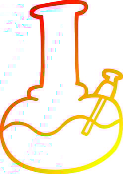 warm gradient line drawing cartoon water pipe vector