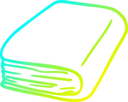 cold gradient line drawing cartoon diary book vector