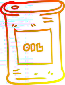 warm gradient line drawing cartoon motor oil vector