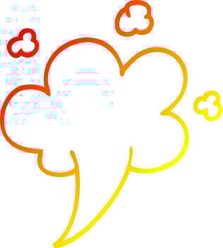 warm gradient line drawing cartoon gust of air vector