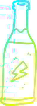 cold gradient line drawing cartoon unhealthy drink vector