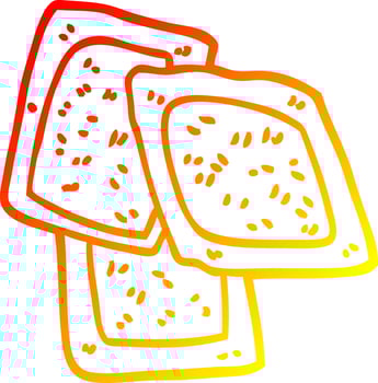 warm gradient line drawing cartoon green tea vector