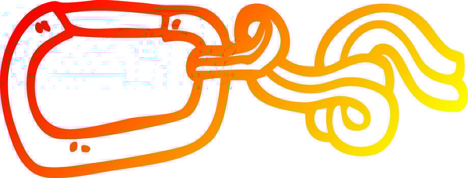 warm gradient line drawing cartoon clip and rope vector