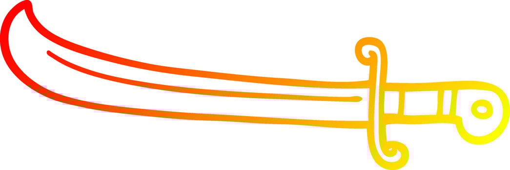 warm gradient line drawing cartoon lime fruit vector