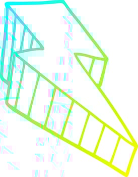 cold gradient line drawing cartoon decorative lightning bolt vector
