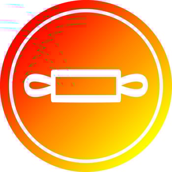 rolling pin circular in hot gradient spectrum vector