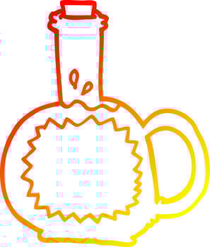 warm gradient line drawing cartoon maple syrup vector