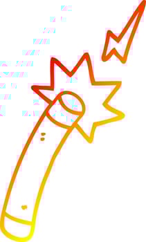 warm gradient line drawing cartoon magician wand vector