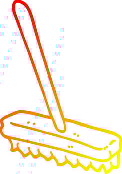 warm gradient line drawing cartoon sweeping brush vector