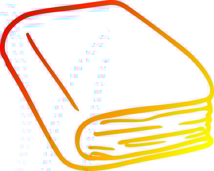 warm gradient line drawing cartoon brown diary vector