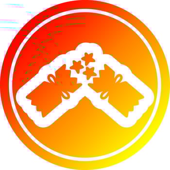 exploding christmas cracker in hot gradient spectrum vector
