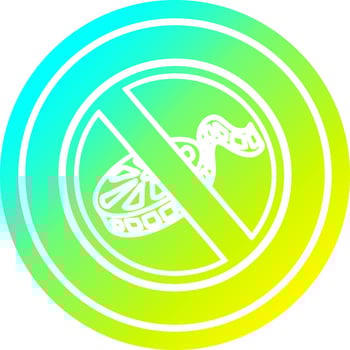 no filming circular in cold gradient spectrum vector