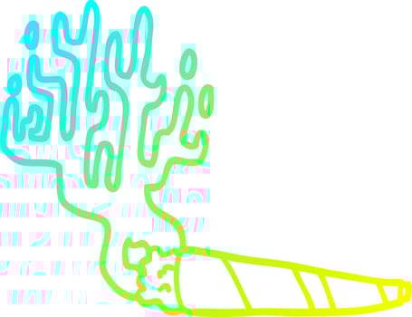 cold gradient line drawing cartoon medical pot vector