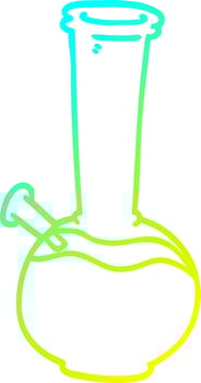 cold gradient line drawing cartoon bong vector