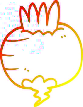 warm gradient line drawing cartoon swede vector