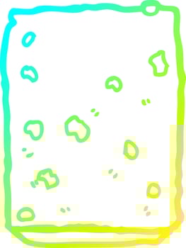 cold gradient line drawing cartoon biscuit vector