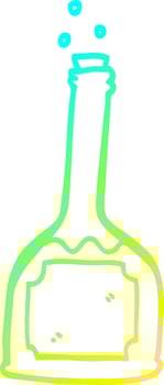 cold gradient line drawing cartoon magic potion vector