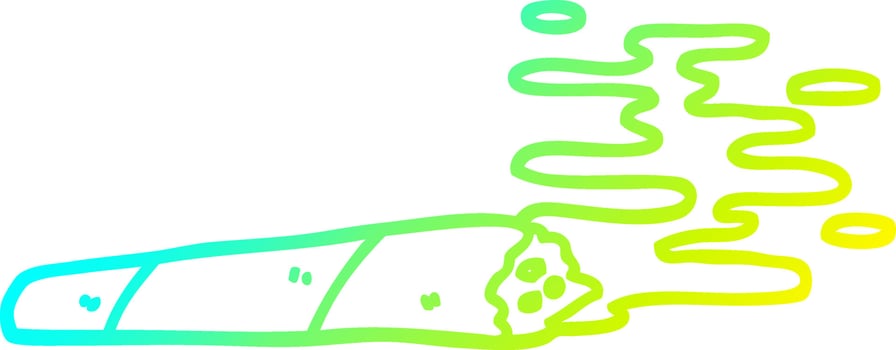 cold gradient line drawing cartoon joint vector