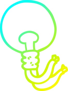 cold gradient line drawing cartoon vector