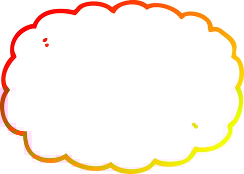warm gradient line drawing cartoon cloud vector