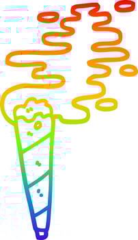 rainbow gradient line drawing cartoon medical joint vector