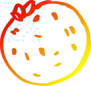 warm gradient line drawing cartoon organic orange vector