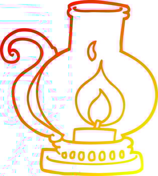 warm gradient line drawing cartoon lantern vector
