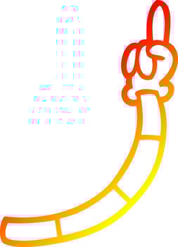 warm gradient line drawing cartoon retro hand gestures vector
