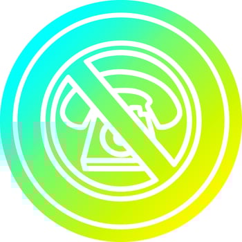 no cold calling circular in cold gradient spectrum vector