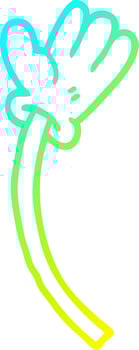 cold gradient line drawing cartoon hand gestures vector