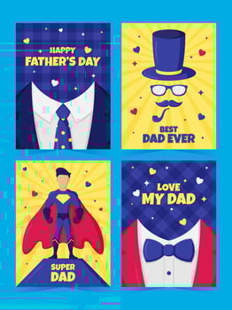 Father's Day Card Collection vector