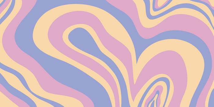 Psychedelic swirl groovy poster. Psychedelic retro wave wallpaper. Liquid groovy background. Vector design illustration.