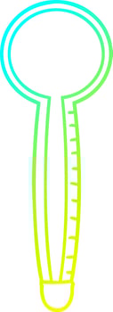 cold gradient line drawing cartoon thermometer vector