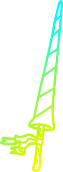 cold gradient line drawing cartoon knights lance vector
