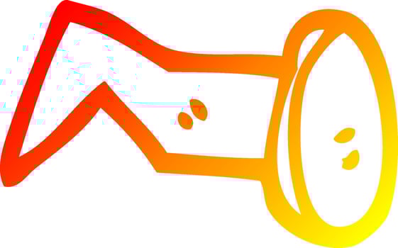 warm gradient line drawing cartoon brass nail vector