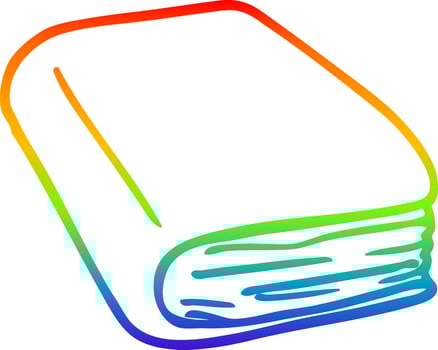 rainbow gradient line drawing cartoon brown diary vector