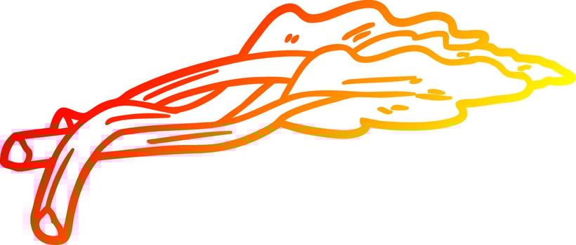 warm gradient line drawing cartoon rhubarb vector