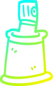 cold gradient line drawing cartoon aerosol spray can vector