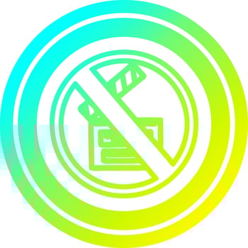 no filming circular in cold gradient spectrum vector