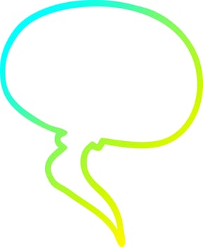 cold gradient line drawing cartoon speech bubble vector