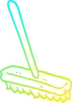 cold gradient line drawing cartoon sweeping brush vector