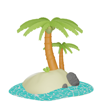 3d coconut tree illustration with transparent background png